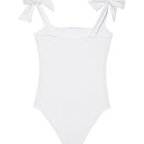 Everlee White Kids Swimsuit with Bow Strap Detail | Moeva | Swimsuit | Each week unveils new pieces—luxury swimwear, fluid resort silhouettes, and elevated summer-to-evening essentials designed to carry you from coastal escapes to city nights.
