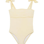 Everlee Yellow Kids Swimsuit with Bow Strap Detail | Moeva | Swimsuit | Each week unveils new pieces—luxury swimwear, fluid resort silhouettes, and elevated summer-to-evening essentials designed to carry you from coastal escapes to city nights.