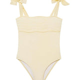 Everlee Yellow Kids Swimsuit with Bow Strap Detail | Moeva | Swimsuit | Each week unveils new pieces—luxury swimwear, fluid resort silhouettes, and elevated summer-to-evening essentials designed to carry you from coastal escapes to city nights.