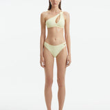 Eyre Yellow Mid Coverage Textured Bikini Bottom | Moeva | Bikini Bottom | Each week unveils new pieces—luxury swimwear, fluid resort silhouettes, and elevated summer-to-evening essentials designed to carry you from coastal escapes to city nights.