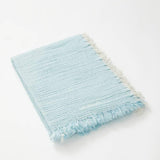 Ibiza Blue/Ecru Towel | Moeva | Towel | Each week unveils new pieces—luxury swimwear, fluid resort silhouettes, and elevated summer-to-evening essentials designed to carry you from coastal escapes to city nights.