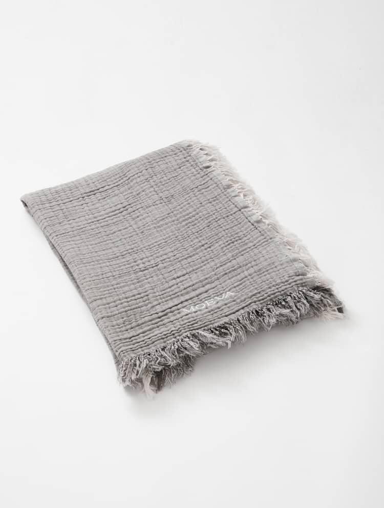 Ibiza Dark Grey/Ecru Towel | Moeva | Towel | Each week unveils new pieces—luxury swimwear, fluid resort silhouettes, and elevated summer-to-evening essentials designed to carry you from coastal escapes to city nights.