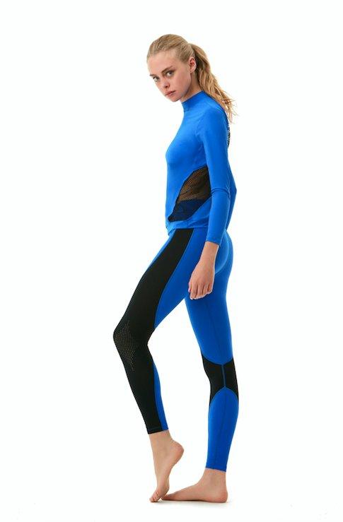 Jade Blue/Black Leggings | Moeva | Activewear | Each week unveils new pieces—luxury swimwear, fluid resort silhouettes, and elevated summer-to-evening essentials designed to carry you from coastal escapes to city nights.