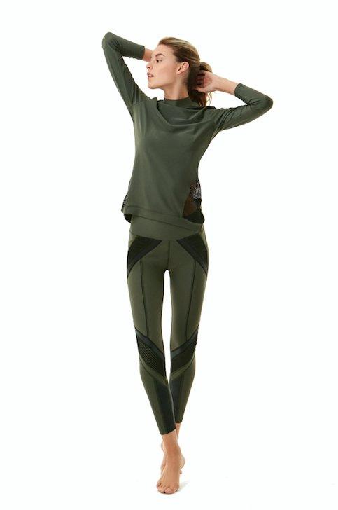 Jasmine Army Green/Black Top | Moeva | Activewear | Each week unveils new pieces—luxury swimwear, fluid resort silhouettes, and elevated summer-to-evening essentials designed to carry you from coastal escapes to city nights.