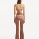 Jenna Brown Pants | Moeva | Pants | Each week unveils new pieces—luxury swimwear, fluid resort silhouettes, and elevated summer-to-evening essentials designed to carry you from coastal escapes to city nights.