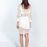 Jesabel White Eyelet Shirt Dress with Tie-Front Detail | Moeva | Dress | Each week unveils new pieces—luxury swimwear, fluid resort silhouettes, and elevated summer-to-evening essentials designed to carry you from coastal escapes to city nights.