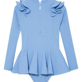 Jojo Baby Blue Textured Ruffle Skirt Swimsuit | Moeva | Kids Swimsuits | Each week unveils new pieces—luxury swimwear, fluid resort silhouettes, and elevated summer-to-evening essentials designed to carry you from coastal escapes to city nights.