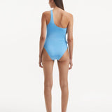 Kaimana Baby Blue One Shoulder Satin Swimsuit | Moeva | Swimsuit | Each week unveils new pieces—luxury swimwear, fluid resort silhouettes, and elevated summer-to-evening essentials designed to carry you from coastal escapes to city nights.