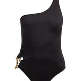 Kaimana Black One Shoulder Satin Swimsuit | Moeva | Swimsuit | Each week unveils new pieces—luxury swimwear, fluid resort silhouettes, and elevated summer-to-evening essentials designed to carry you from coastal escapes to city nights.