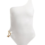 Kaimana White One Shoulder Satin Swimsuit | Moeva | Swimsuit | Each week unveils new pieces—luxury swimwear, fluid resort silhouettes, and elevated summer-to-evening essentials designed to carry you from coastal escapes to city nights.