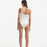 Kaimana White One Shoulder Satin Swimsuit | Moeva | Swimsuit | Each week unveils new pieces—luxury swimwear, fluid resort silhouettes, and elevated summer-to-evening essentials designed to carry you from coastal escapes to city nights.