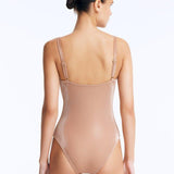 Lennox Bronze Underwired Corset Swimsuit with Embellished Straps | Moeva | Swimsuit | Each week unveils new pieces—luxury swimwear, fluid resort silhouettes, and elevated summer-to-evening essentials designed to carry you from coastal escapes to city nights.