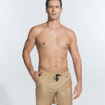 Louis Beige Quick-Dry Swim Shorts | Moeva | Shorts | Each week unveils new pieces—luxury swimwear, fluid resort silhouettes, and elevated summer-to-evening essentials designed to carry you from coastal escapes to city nights.
