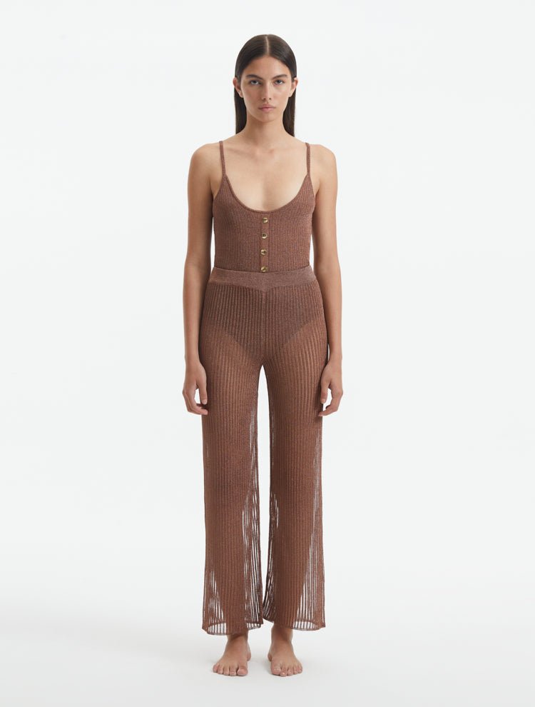 Zara, Pants & Jumpsuits, Zara Metallic Flowing Trousers Size M