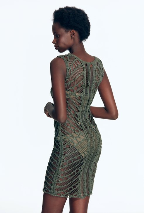 Maggie Army Green Dress | Moeva | Beachwear Dresses | Each week unveils new pieces—luxury swimwear, fluid resort silhouettes, and elevated summer-to-evening essentials designed to carry you from coastal escapes to city nights.
