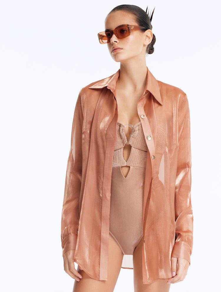 Marche Transparent Beige Sunglasses | Moeva | Sunglasses | Each week unveils new pieces—luxury swimwear, fluid resort silhouettes, and elevated summer-to-evening essentials designed to carry you from coastal escapes to city nights.