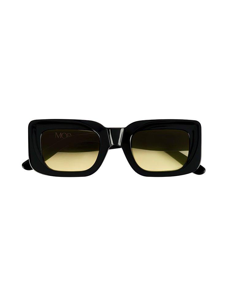 Marche Black Yellow Sunglasses | Moeva | Sunglasses | Each week unveils new pieces—luxury swimwear, fluid resort silhouettes, and elevated summer-to-evening essentials designed to carry you from coastal escapes to city nights.