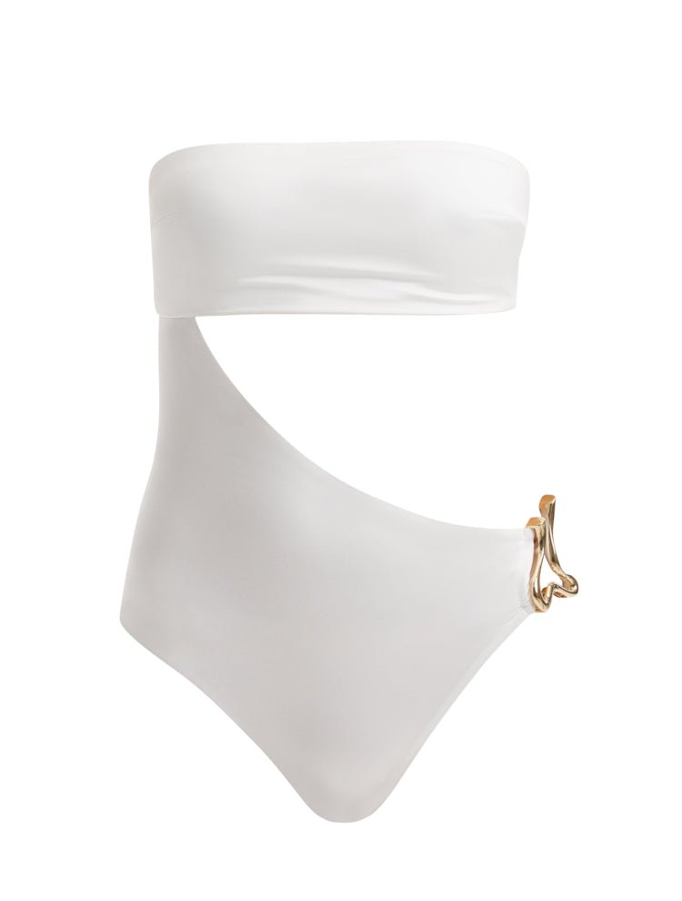 Marilla White Swimsuit -Swimsuit Moeva