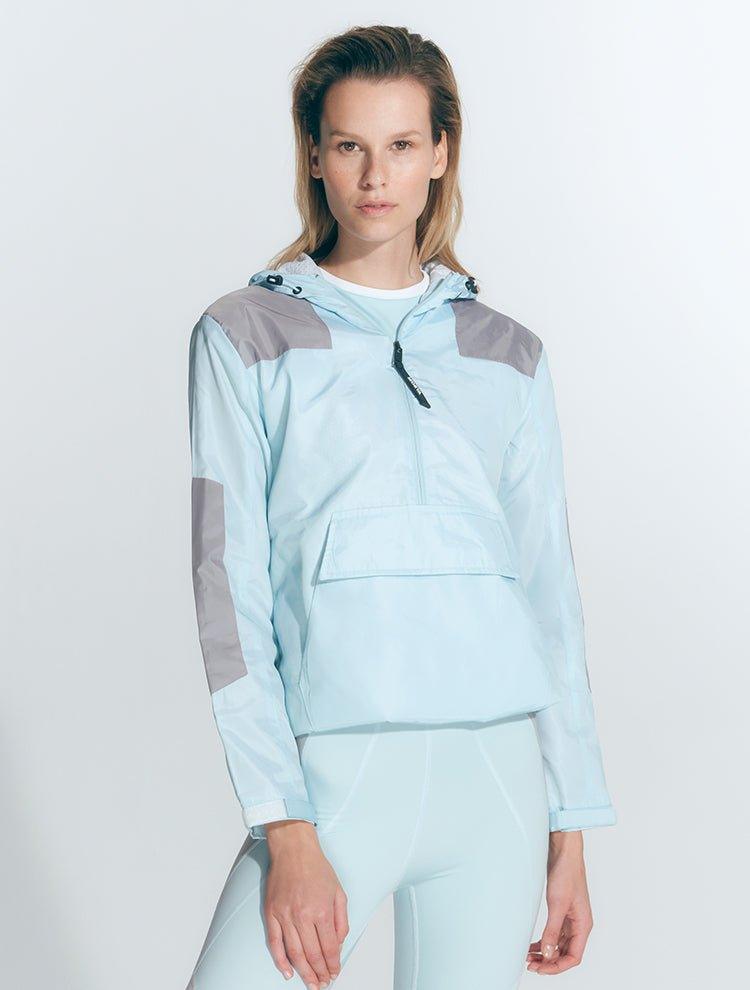 Marlena Green/Grey/White Jacket | Moeva | Activewear | Each week unveils new pieces—luxury swimwear, fluid resort silhouettes, and elevated summer-to-evening essentials designed to carry you from coastal escapes to city nights.