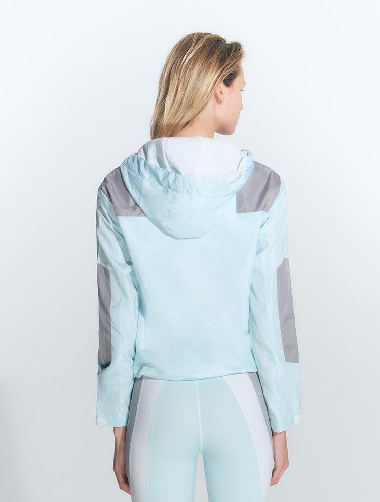 Marlena Green/Grey/White Jacket | Moeva | Activewear | Each week unveils new pieces—luxury swimwear, fluid resort silhouettes, and elevated summer-to-evening essentials designed to carry you from coastal escapes to city nights.