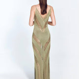 Mimi Shiny Green Knit Sleeveless Maxi Dress | Moeva | Beachwear Dresses | Each week unveils new pieces—luxury swimwear, fluid resort silhouettes, and elevated summer-to-evening essentials designed to carry you from coastal escapes to city nights.