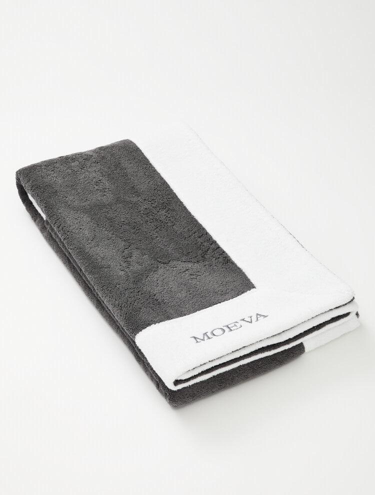 Monaco Dark Grey/White Towel | Moeva | Towel | Each week unveils new pieces—luxury swimwear, fluid resort silhouettes, and elevated summer-to-evening essentials designed to carry you from coastal escapes to city nights.