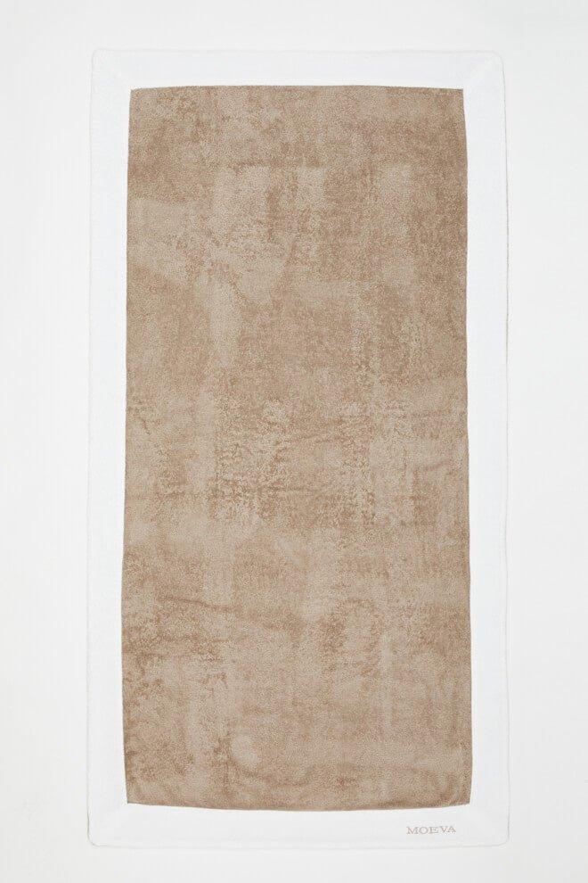 Monaco Nude/White Duo-Colored Quick Dry Beach Towel | Moeva | Towel | Each week unveils new pieces—luxury swimwear, fluid resort silhouettes, and elevated summer-to-evening essentials designed to carry you from coastal escapes to city nights.