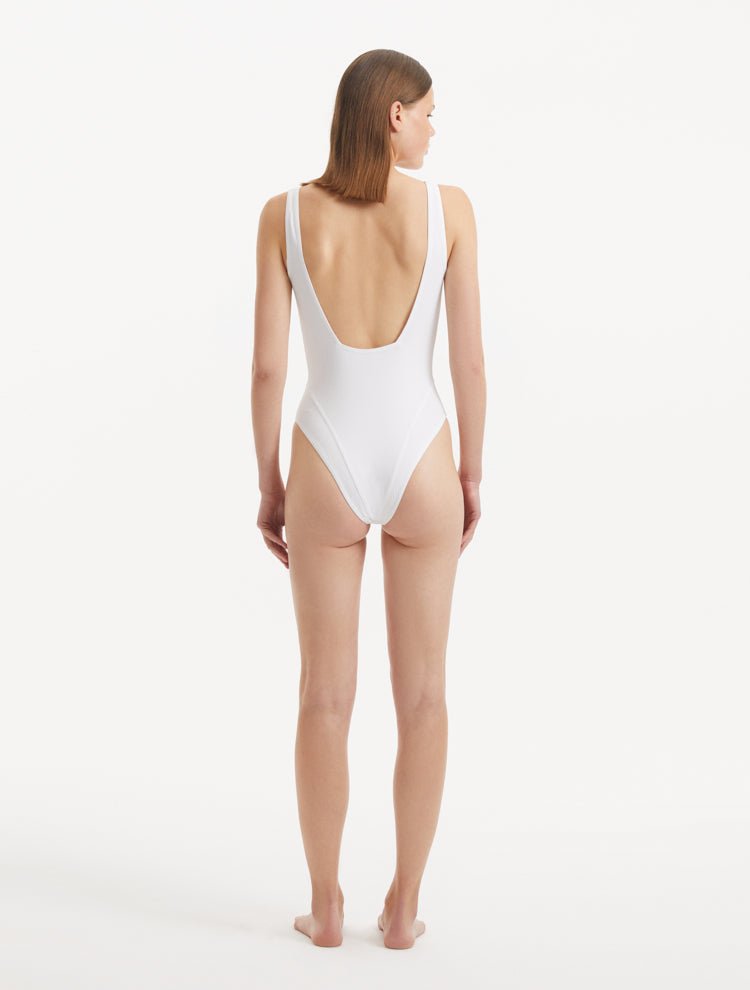 Muriel White Swimsuit -Swimsuit Moeva