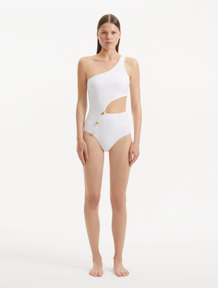 Narelle White Swimsuit -Swimsuit Moeva