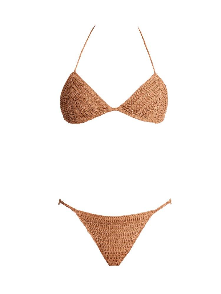 Nash Black Triangle Mid Coverage Bikini Set | Moeva | Bikini Sets | Each week unveils new pieces—luxury swimwear, fluid resort silhouettes, and elevated summer-to-evening essentials designed to carry you from coastal escapes to city nights.