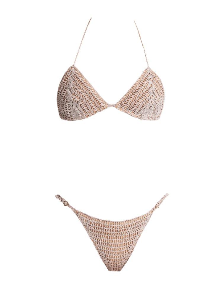 Nash Silver Triangle Mid Coverage Bikini Set | Moeva | Bikini Set | Each week unveils new pieces—luxury swimwear, fluid resort silhouettes, and elevated summer-to-evening essentials designed to carry you from coastal escapes to city nights.