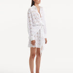 Rüya Büyüktetik - Nayeli White Tie-Front Cotton Shirt Dress | Moeva | Dress | Each week unveils new pieces—luxury swimwear, fluid resort silhouettes, and elevated summer-to-evening essentials designed to carry you from coastal escapes to city nights.