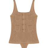 Nil Bronze Square-Neck Pocket Detail Kids Swimsuit | Moeva | Kids Swimsuits | Each week unveils new pieces—luxury swimwear, fluid resort silhouettes, and elevated summer-to-evening essentials designed to carry you from coastal escapes to city nights.