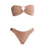 Nixie Bronze Bandeau Mid Coverage Bikini Set | Moeva | Bikini Set | Each week unveils new pieces—luxury swimwear, fluid resort silhouettes, and elevated summer-to-evening essentials designed to carry you from coastal escapes to city nights.