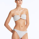 Nixie Silver Bandeau Mid Coverage Bikini Set | Moeva | Bikini Sets | Each week unveils new pieces—luxury swimwear, fluid resort silhouettes, and elevated summer-to-evening essentials designed to carry you from coastal escapes to city nights.