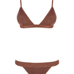 North Brown Triangle Mid Coverage Knitted Bikini Set | Moeva | Bikini Set | Each week unveils new pieces—luxury swimwear, fluid resort silhouettes, and elevated summer-to-evening essentials designed to carry you from coastal escapes to city nights.
