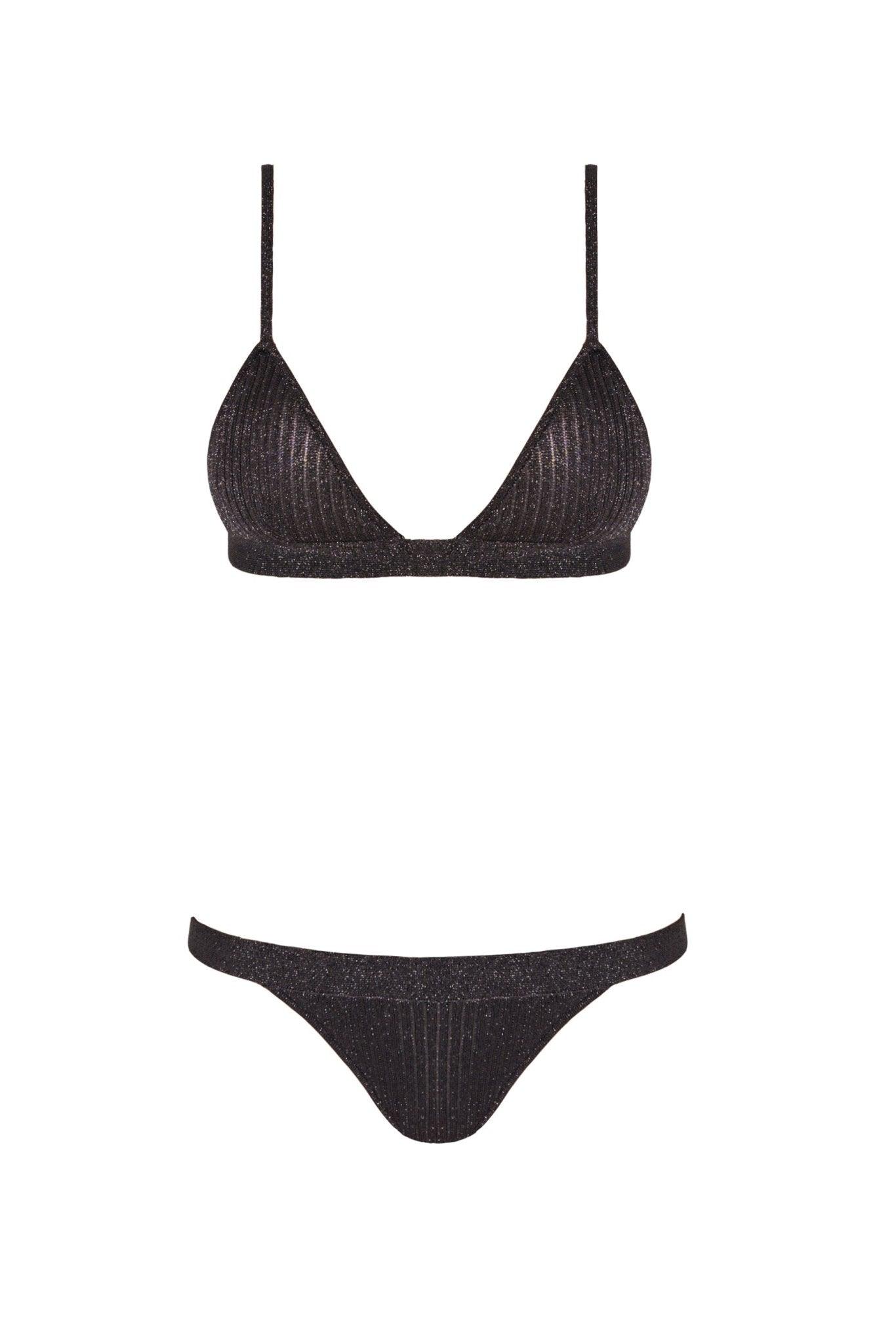 North Silver Triangle Mid Coverage Knitted Bikini Set | Moeva | Bikini Set | Each week unveils new pieces—luxury swimwear, fluid resort silhouettes, and elevated summer-to-evening essentials designed to carry you from coastal escapes to city nights.