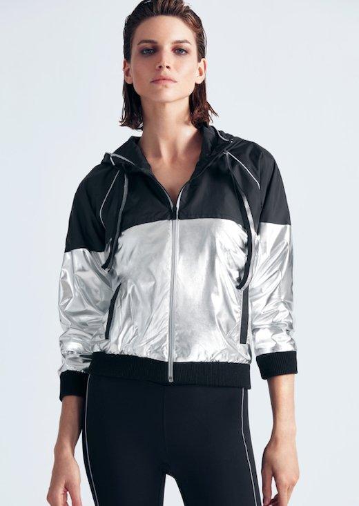 Parker Black/Silver Jacket | Moeva | Activewear | Each week unveils new pieces—luxury swimwear, fluid resort silhouettes, and elevated summer-to-evening essentials designed to carry you from coastal escapes to city nights.