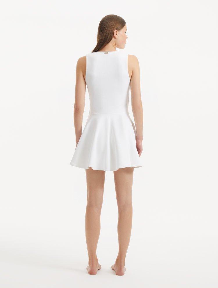 Mia Feliz - Rayan White Dress | Moeva | RTW Dresses | Each week unveils new pieces—luxury swimwear, fluid resort silhouettes, and elevated summer-to-evening essentials designed to carry you from coastal escapes to city nights.