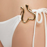 Rhea White Side Tie Satin Bikini Bottom | Moeva | Bikini Bottom | Each week unveils new pieces—luxury swimwear, fluid resort silhouettes, and elevated summer-to-evening essentials designed to carry you from coastal escapes to city nights.