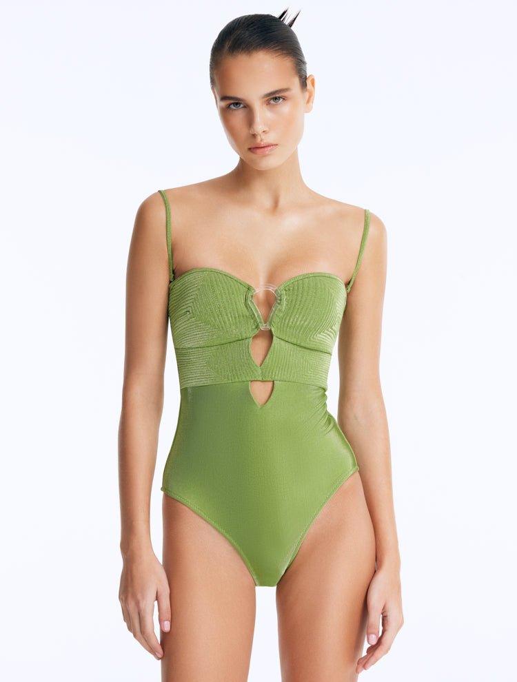 Rhodes Green Swimsuit Women s Chic One Piece MOEVA Moeva