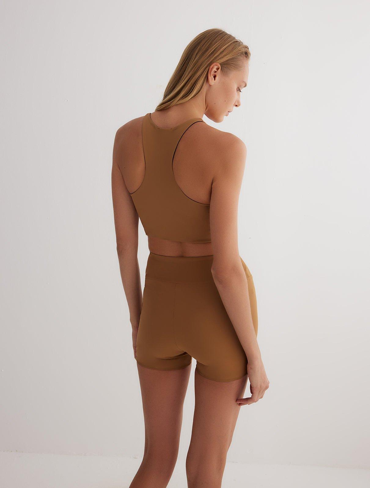 Rocco Black/Camel Reversible Shorts | Moeva | Women Beachwear Shorts | Each week unveils new pieces—luxury swimwear, fluid resort silhouettes, and elevated summer-to-evening essentials designed to carry you from coastal escapes to city nights.