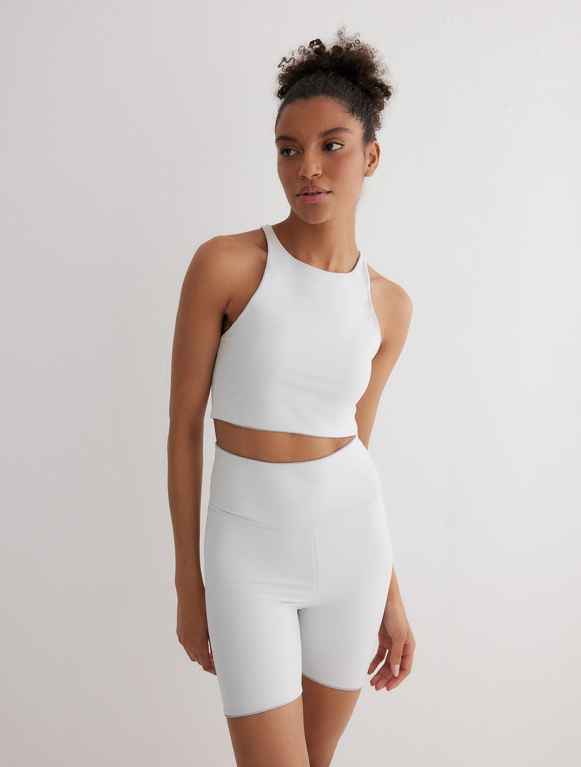 Rocco Grey/White Reversible Shorts | Moeva | Women Beachwear Shorts | Each week unveils new pieces—luxury swimwear, fluid resort silhouettes, and elevated summer-to-evening essentials designed to carry you from coastal escapes to city nights.