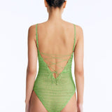 Rue Green Underwired Crochet Swimsuit with Tie-Back | Moeva | Swimsuit | Each week unveils new pieces—luxury swimwear, fluid resort silhouettes, and elevated summer-to-evening essentials designed to carry you from coastal escapes to city nights.