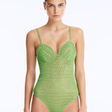 Rue Green Underwired Crochet Swimsuit with Tie-Back | Moeva | Swimsuit | Each week unveils new pieces—luxury swimwear, fluid resort silhouettes, and elevated summer-to-evening essentials designed to carry you from coastal escapes to city nights.