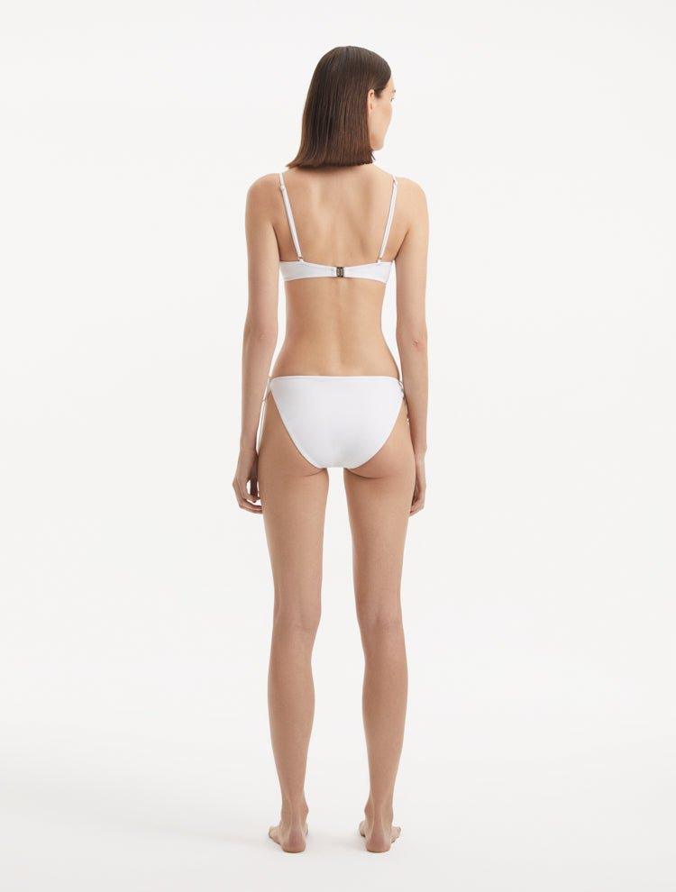 Doina - Salila White Underwired Side Tie Wave Textured Bikini Set | Moeva | Bikini Set | Each week unveils new pieces—luxury swimwear, fluid resort silhouettes, and elevated summer-to-evening essentials designed to carry you from coastal escapes to city nights.