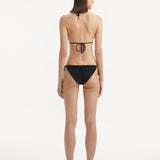 Sarita Black Triangle Wave Textured Bikini Top | Moeva | Bikini Top | Each week unveils new pieces—luxury swimwear, fluid resort silhouettes, and elevated summer-to-evening essentials designed to carry you from coastal escapes to city nights.