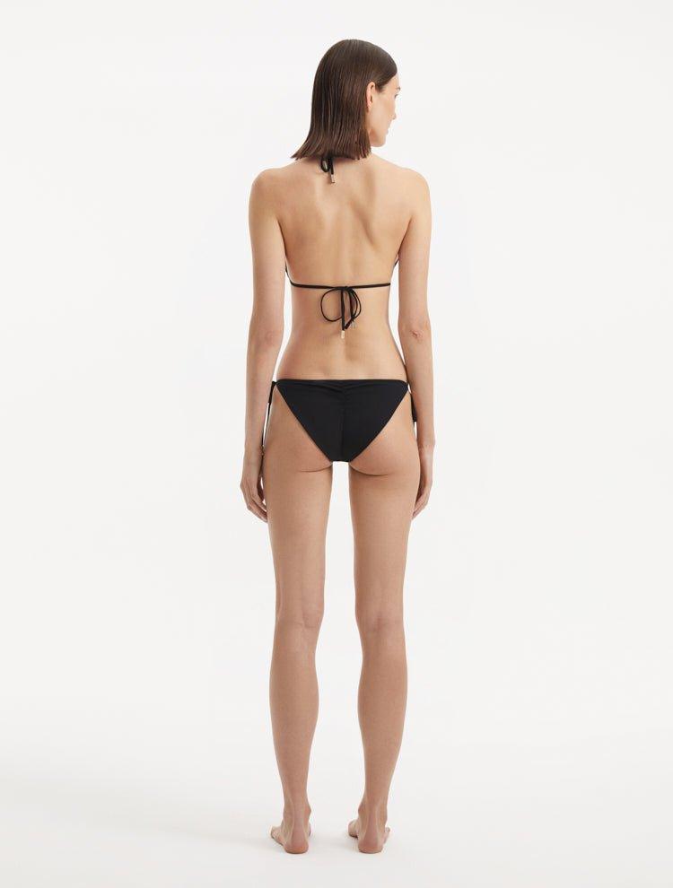Sarita Black Triangle Wave Textured Bikini Top | Moeva | Bikini Top | Each week unveils new pieces—luxury swimwear, fluid resort silhouettes, and elevated summer-to-evening essentials designed to carry you from coastal escapes to city nights.