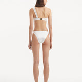 Sereia White One Shoulder Satin Bikini Top | Moeva | Bikini Top | Each week unveils new pieces—luxury swimwear, fluid resort silhouettes, and elevated summer-to-evening essentials designed to carry you from coastal escapes to city nights.