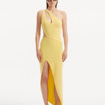 Anna Sheridan - Shore Yellow One-Shoulder Maxi Knitted Dress with Cut-Out Details | Moeva | Dress | Each week unveils new pieces—luxury swimwear, fluid resort silhouettes, and elevated summer-to-evening essentials designed to carry you from coastal escapes to city nights.